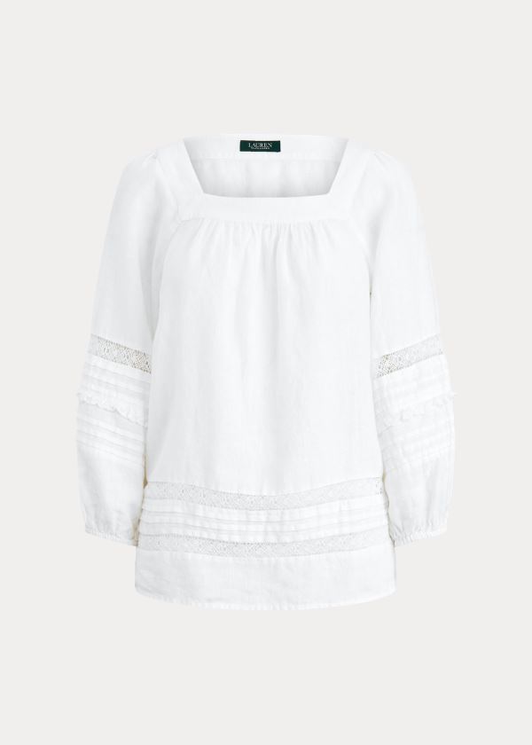 Women's Ralph Lauren Linen Balloon-Sleeve Tops | 791465GTY